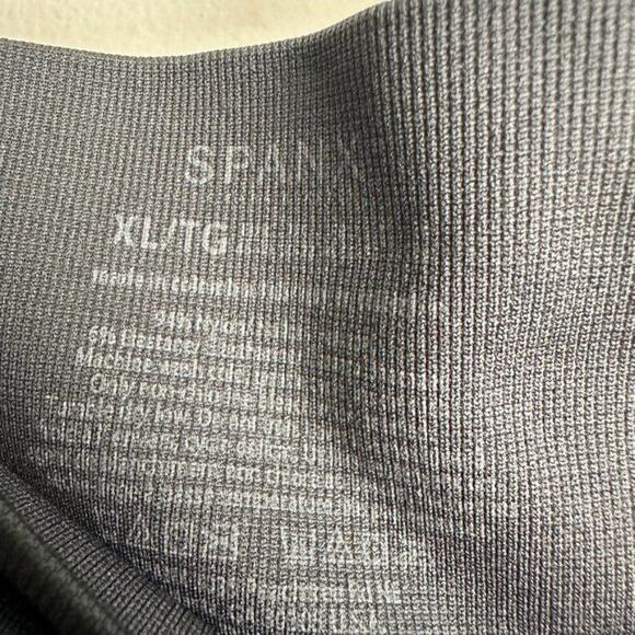 Spanx Look‎ At Me Now Camo Seamless Leggings XL Navy High Rise Support - Picture 3 of 5